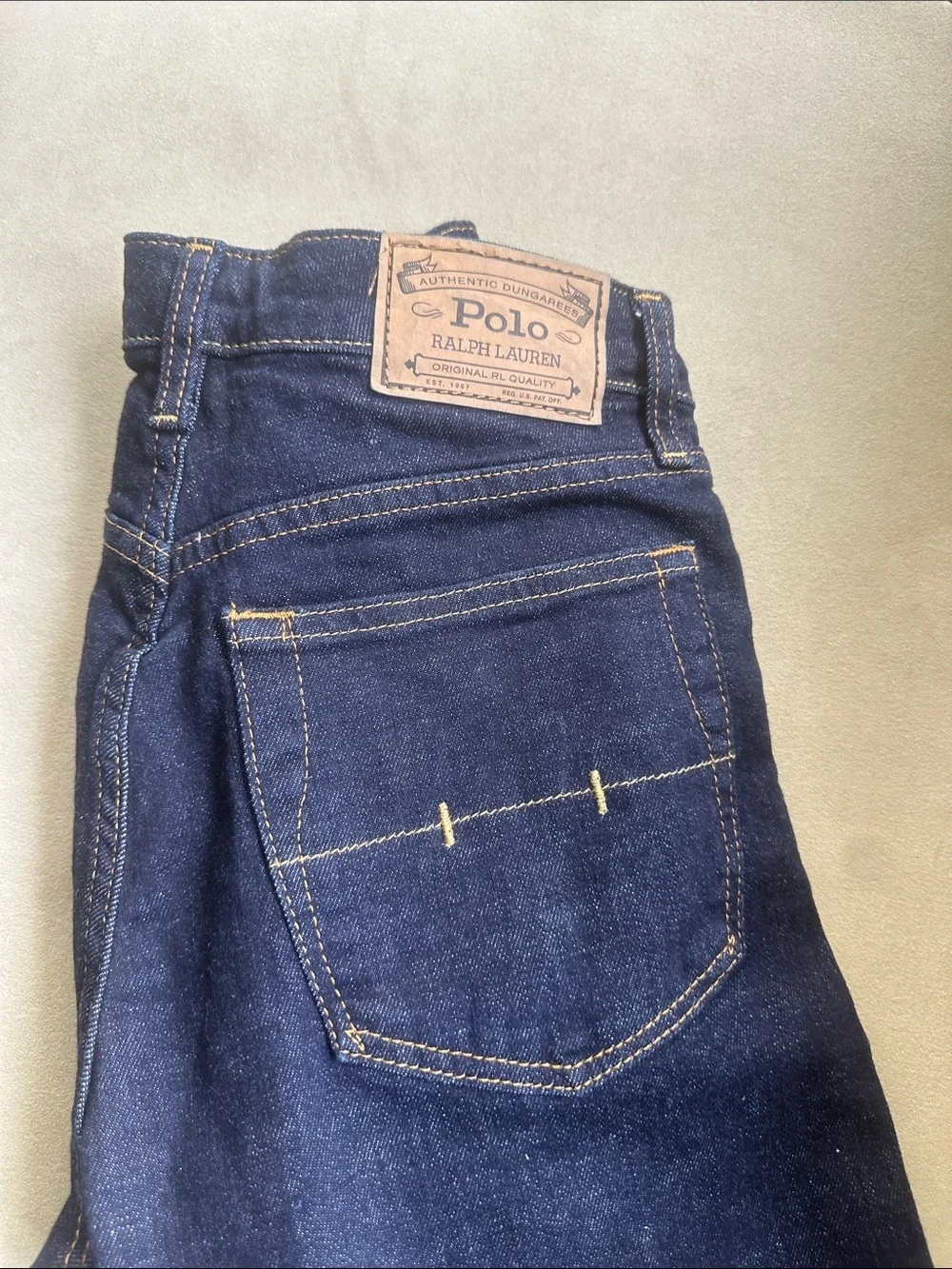 Ralph Lauren Men's Slim Straight Dark Blue Jeans